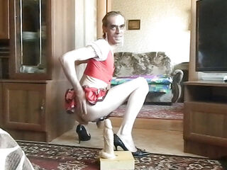 Crossdresser Ksyusha Sexy Ass Farts Dildo HD (2022)