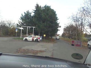 Extremely hard way to drill blonde polish teen in van