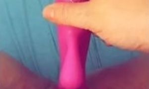 Vibrator is wet pussy